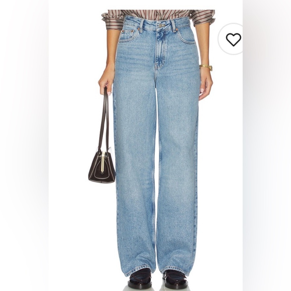 Light Blue High-Rise Wide-Leg Jeans for Women